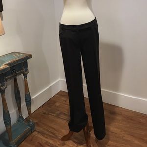 Dark brown wool gaberdine trousers